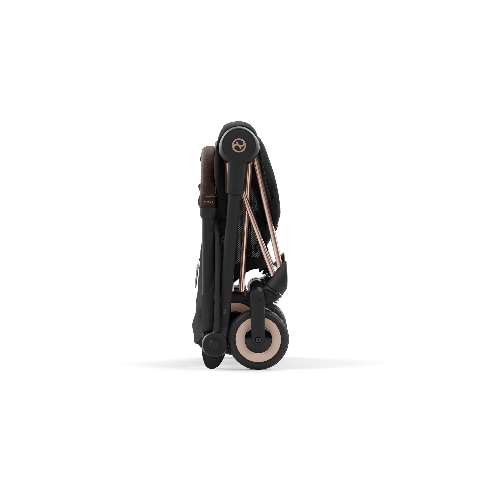 Коляска CYBEX Coya Rosegold / Sepia Black + Бампер + Дождевик