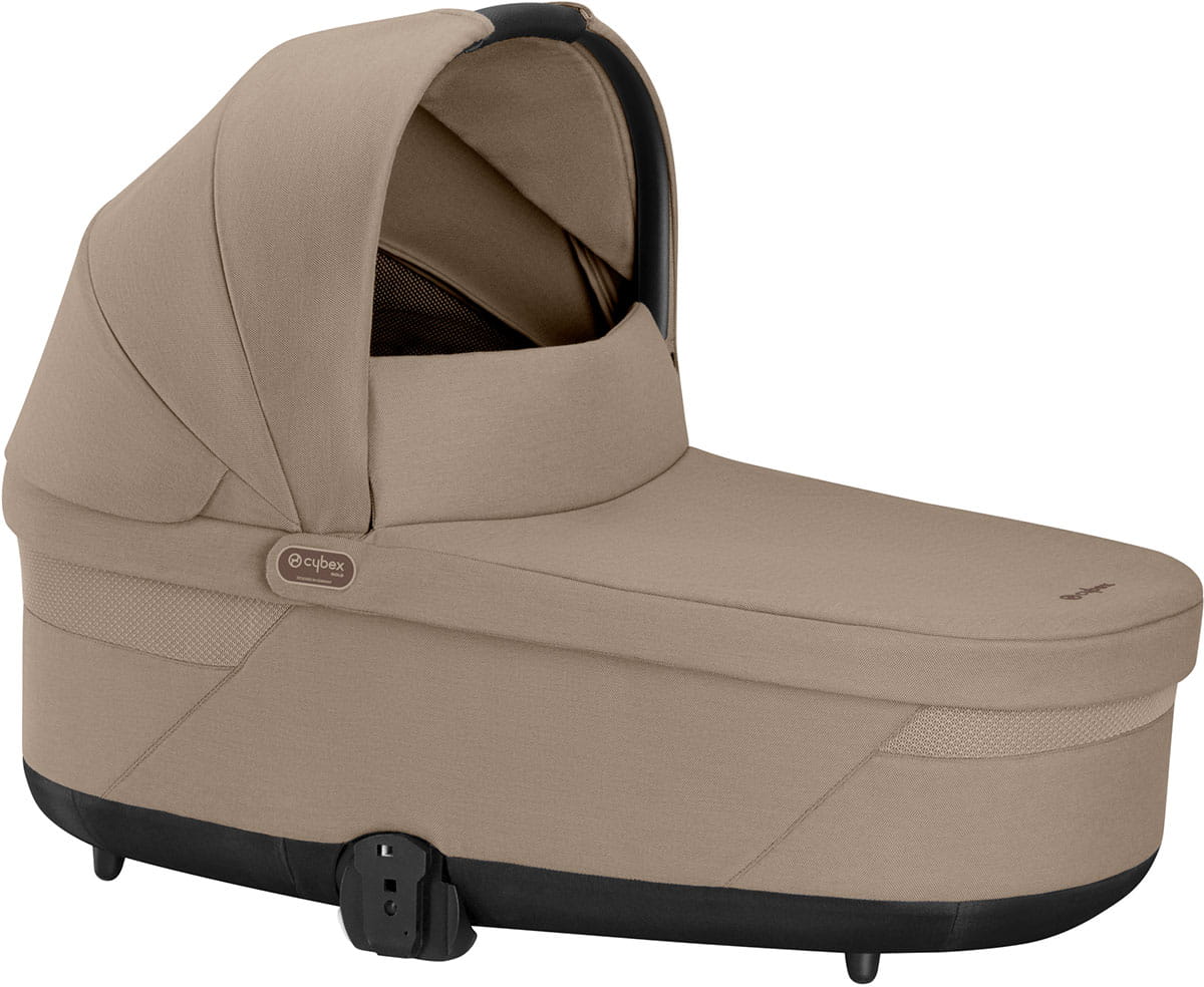 Cybex Balios S LUX NEW 3 в 1 Almond Beige 2025 с автокреслом Cybex Cloud T i-Size Plus Cozy Beige, с дождевиком и адаптерами