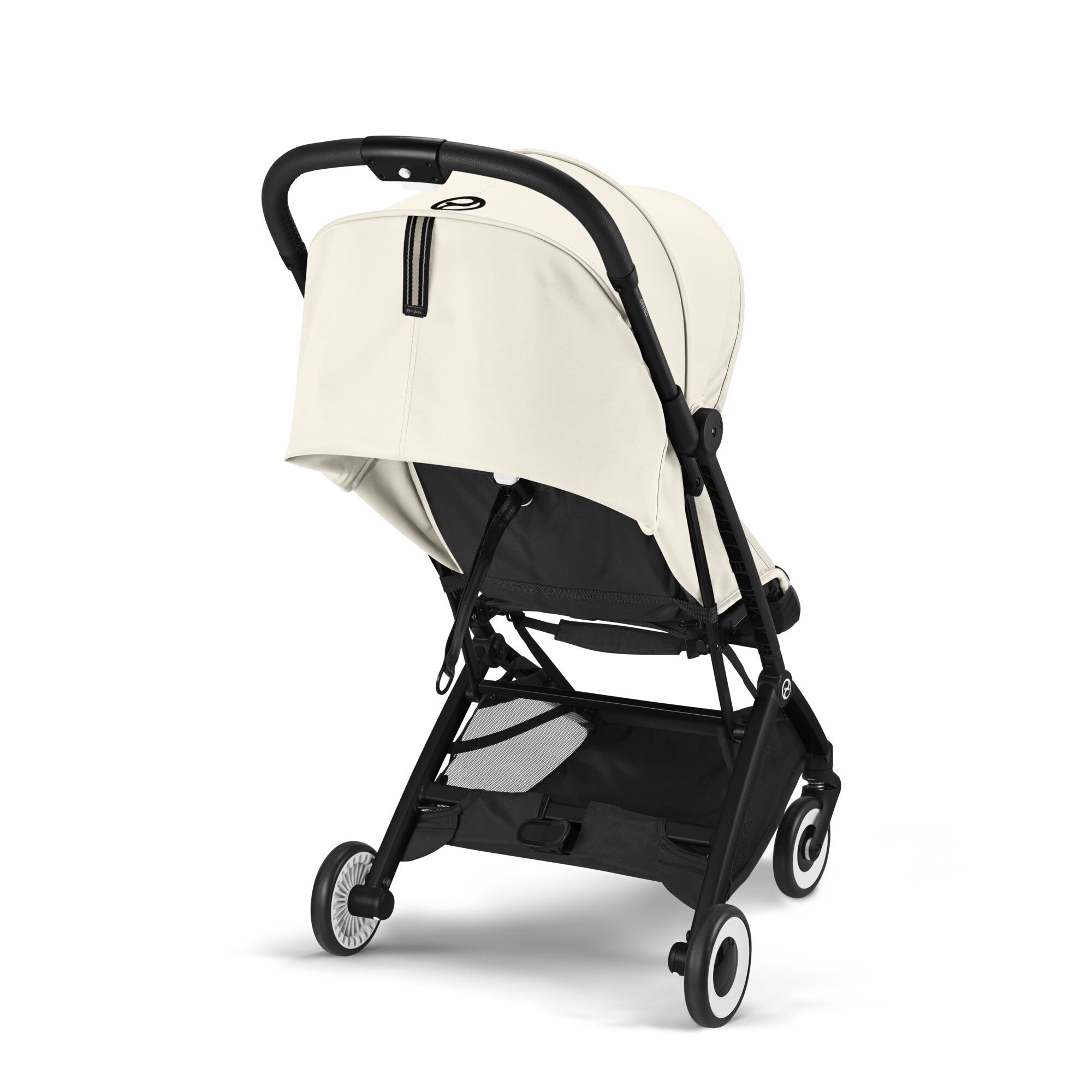 Прогулочная коляска Cybex Orfeo с дождевиком и бампером, BLK Canvas White