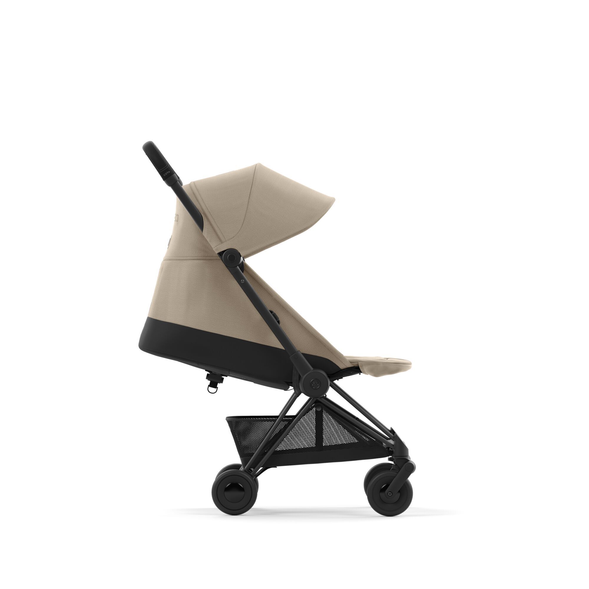 Коляска CYBEX Coya Matt Black / Cozy Beige + Бампер + Дождевик