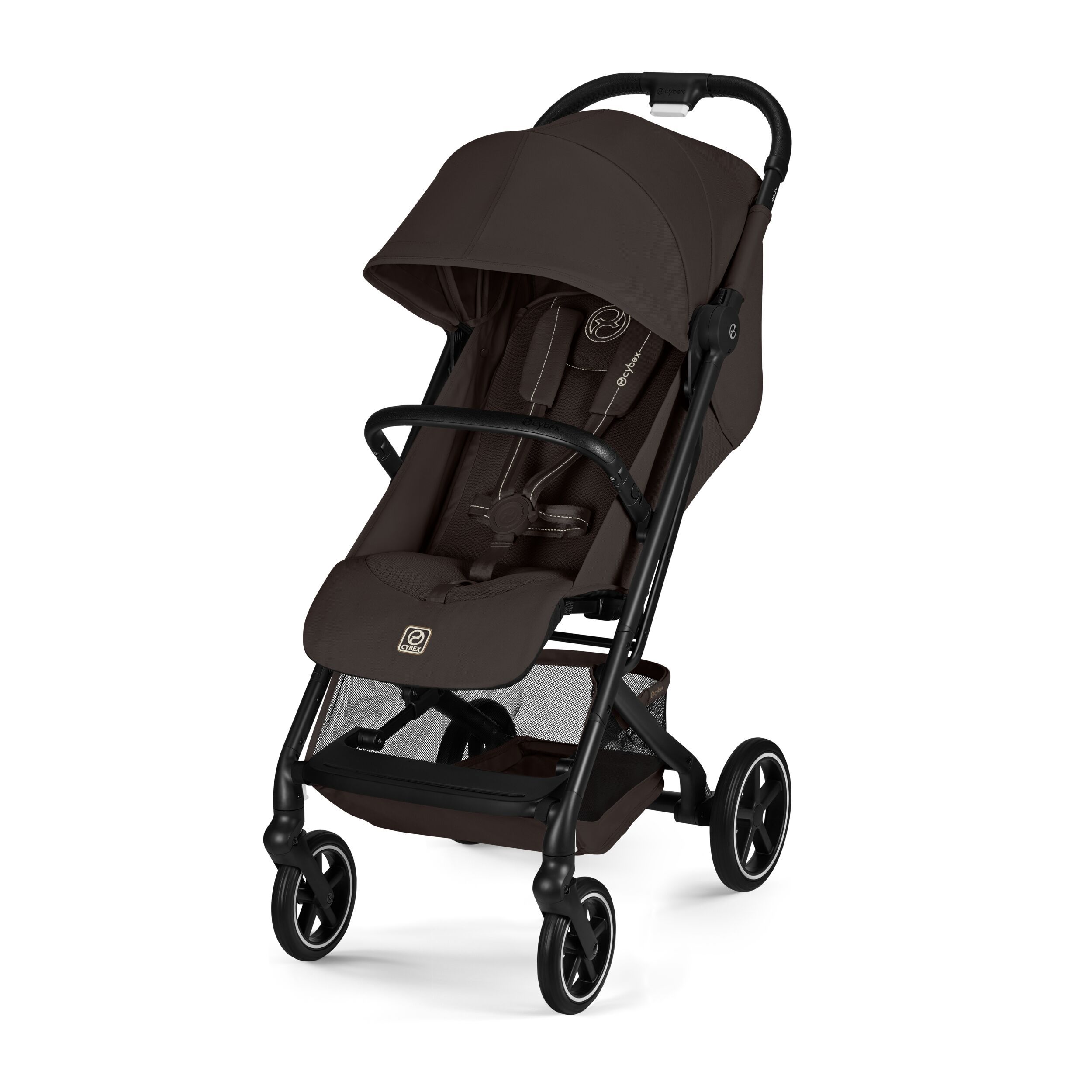 Коляска Cybex Beezy Chocolate Brown 2026 с бампером и дождевиком