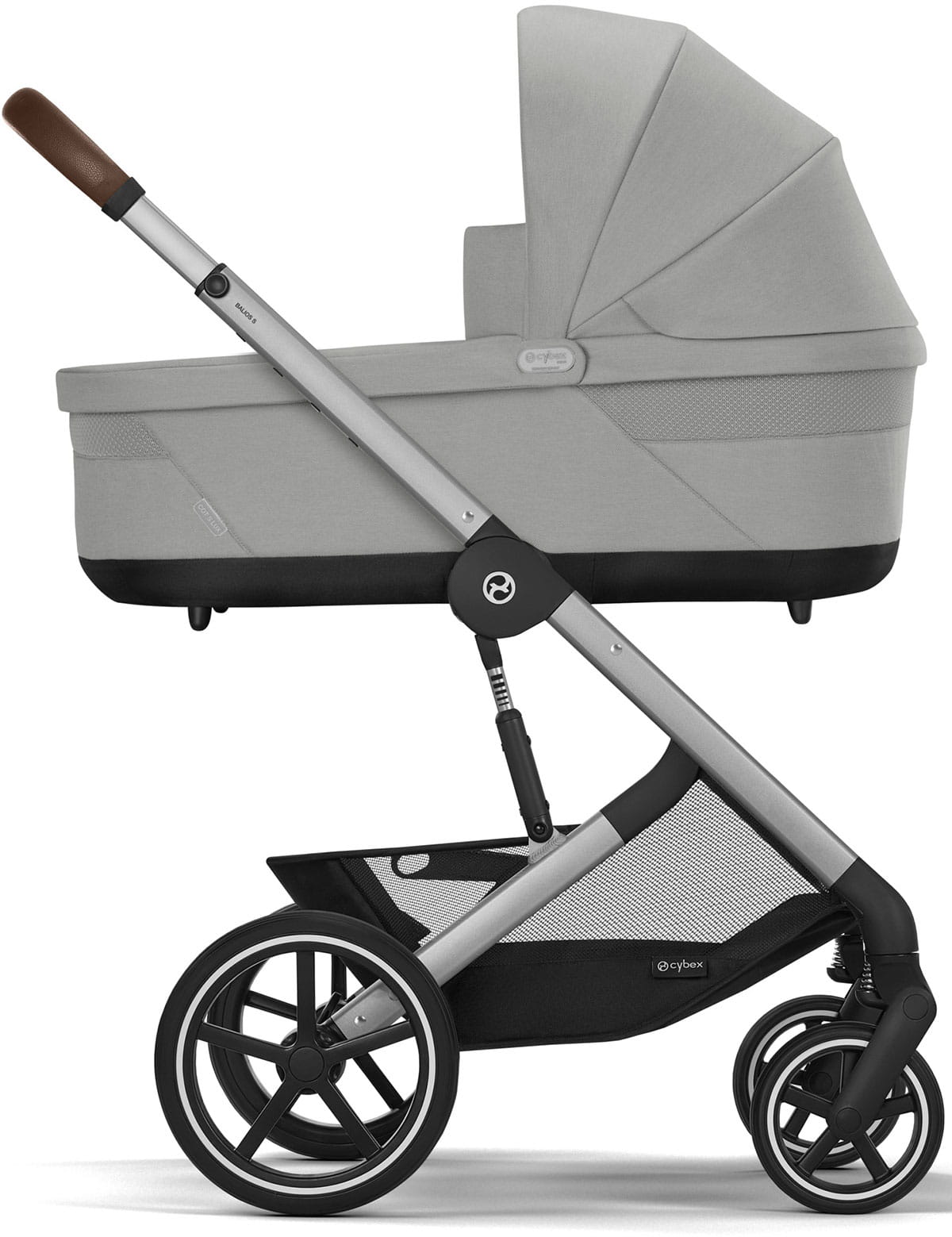 Cybex Balios S LUX NEW 3 в 1 Stone Grey 2025 с автокреслом Cybex Cloud T i-Size Sepia Black, с дождевиком и адаптерами
