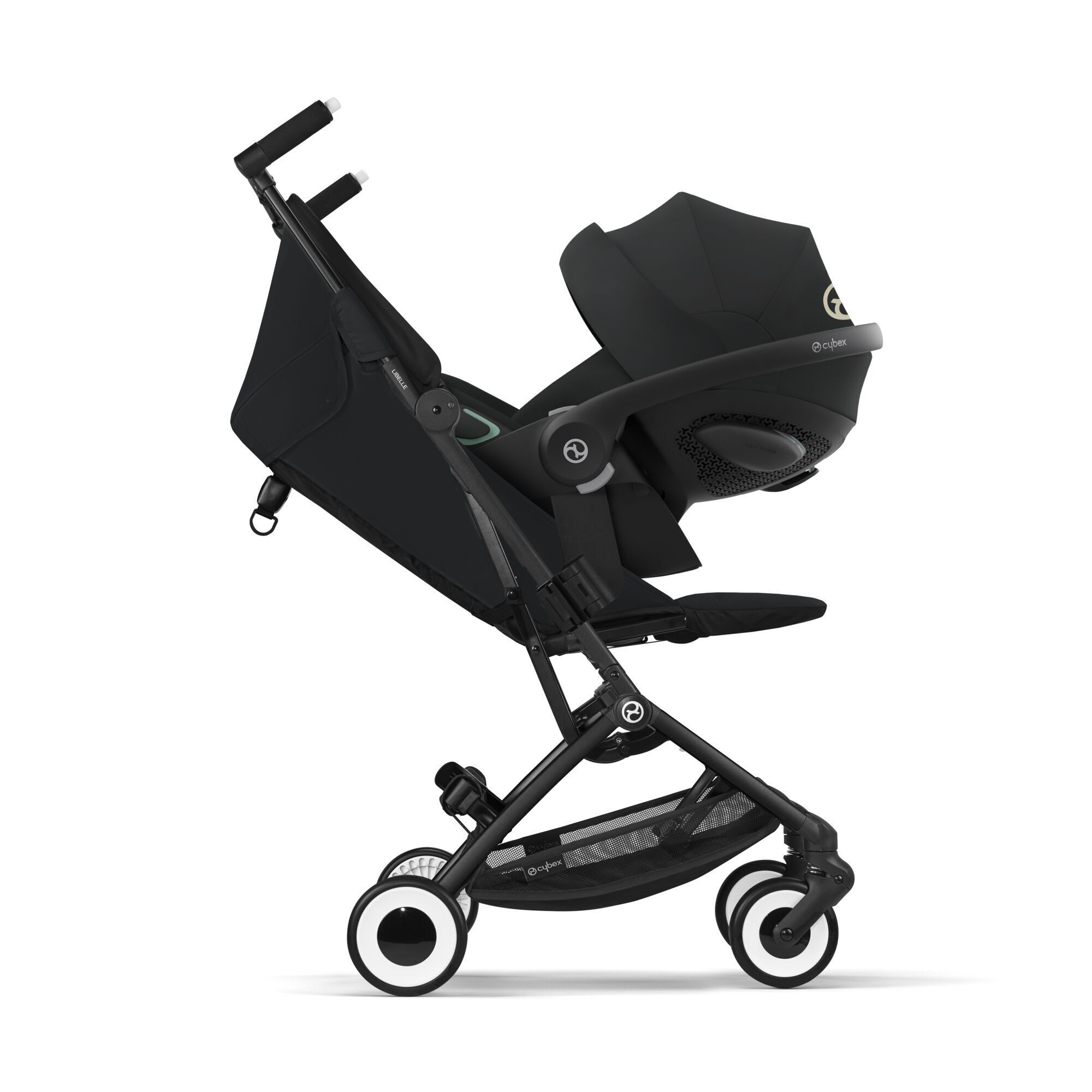 Детская коляска CYBEX Libelle BLK Magic Black с дождевиком и бампером