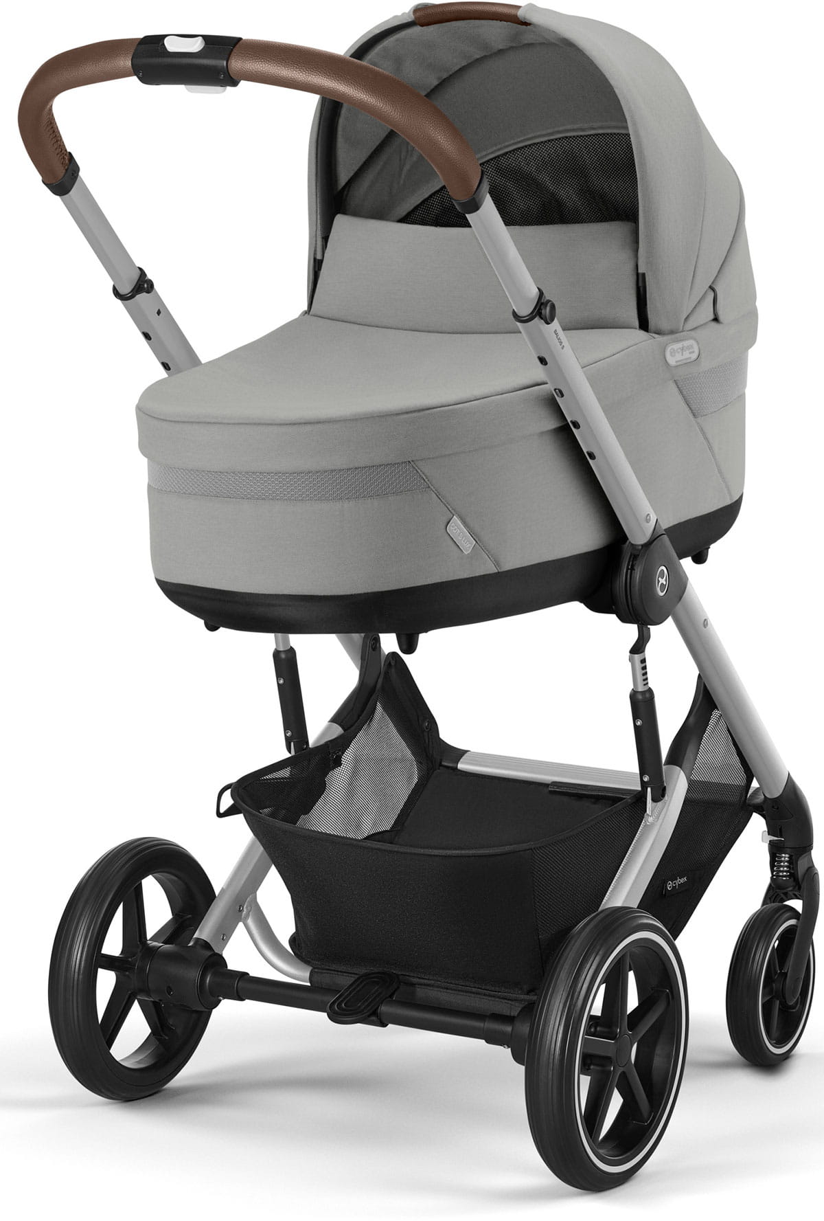 Cybex Balios S LUX NEW 3 в 1 Stone Grey 2025 с автокреслом Cybex Cloud T i-Size Sepia Black, с дождевиком и адаптерами