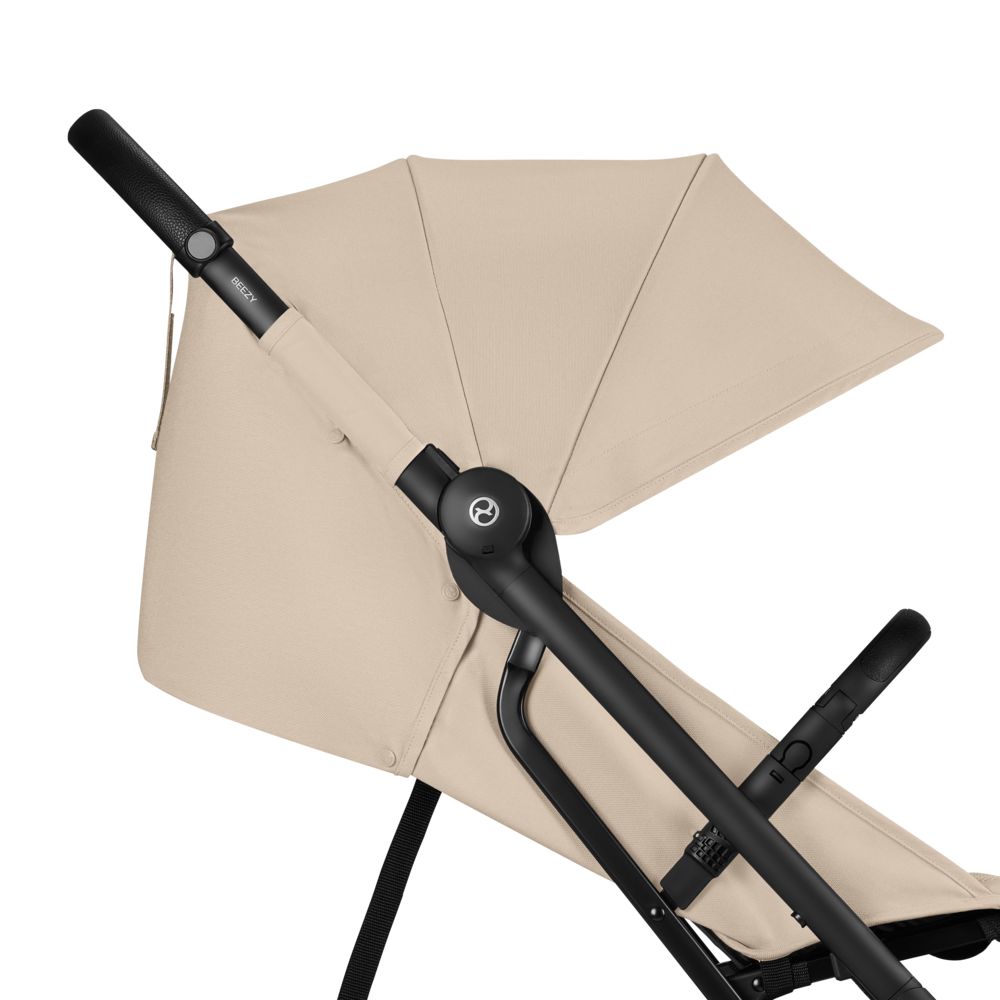 Коляска Cybex Beezy Almond Beige 2026 с бампером и дождевиком
