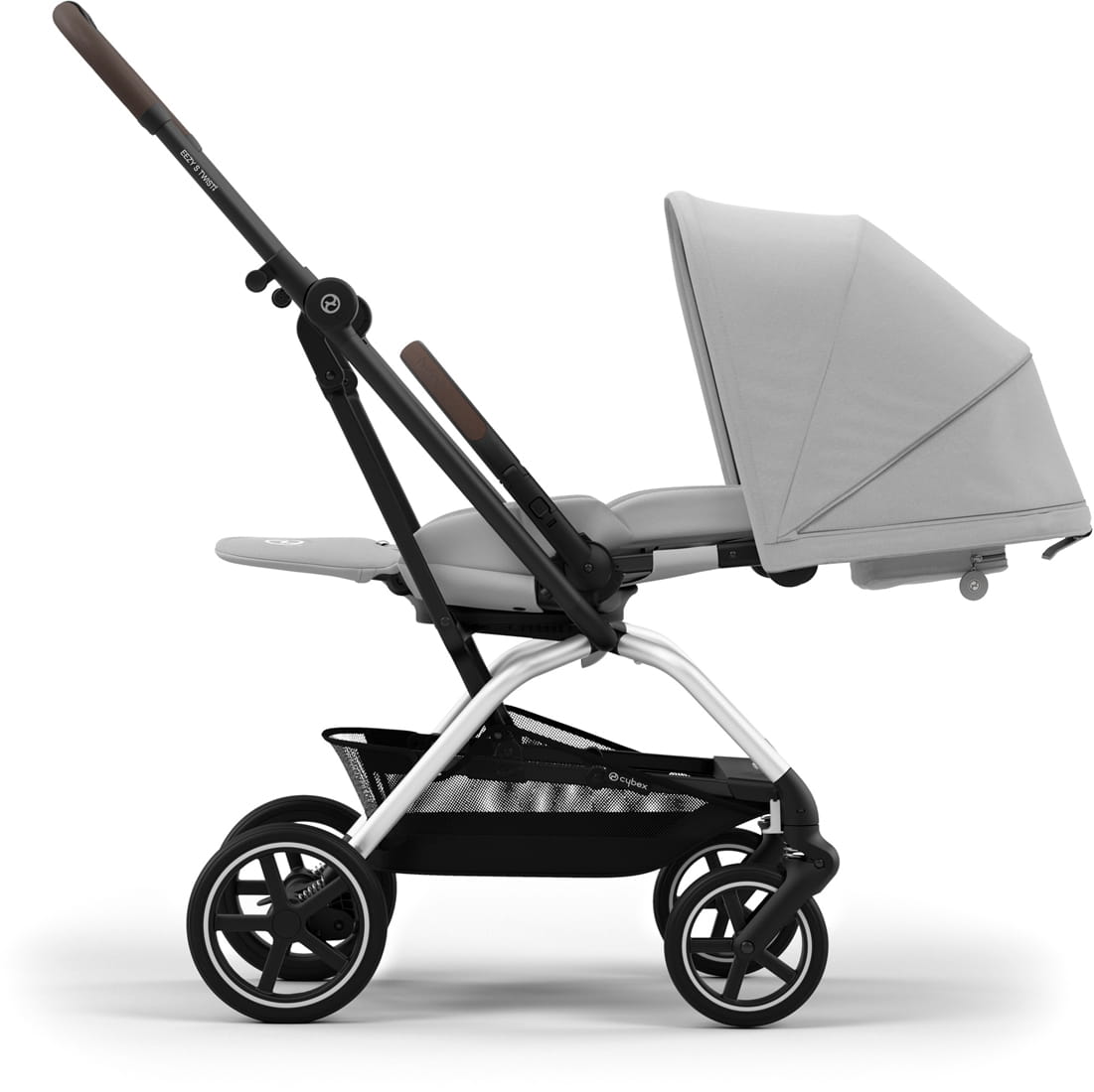 Коляска Cybex Eezy S Twist+ 2 SLV Fog Grey (2025) с дождевиком и бампером