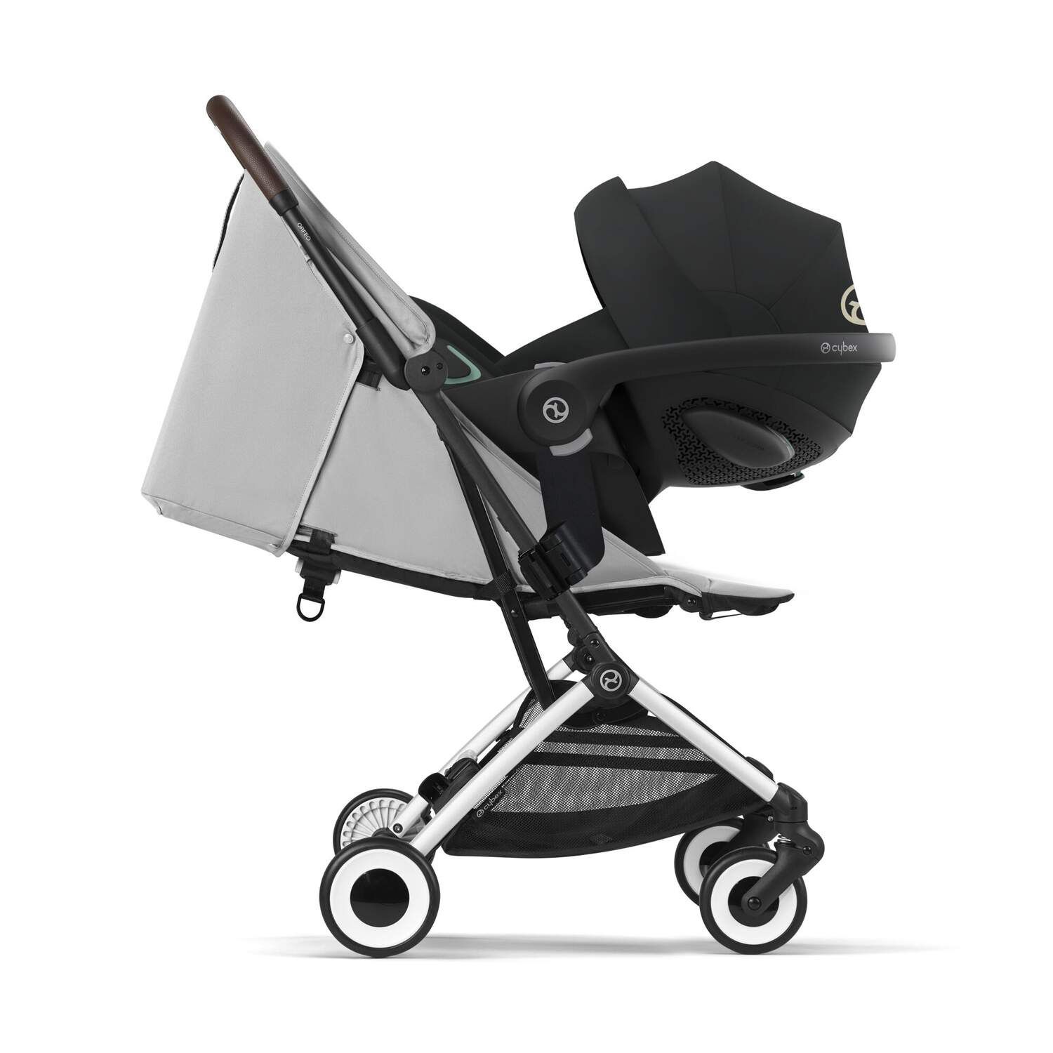 Прогулочная коляска Cybex Orfeo с дождевиком и бампером, BLK Fog Grey