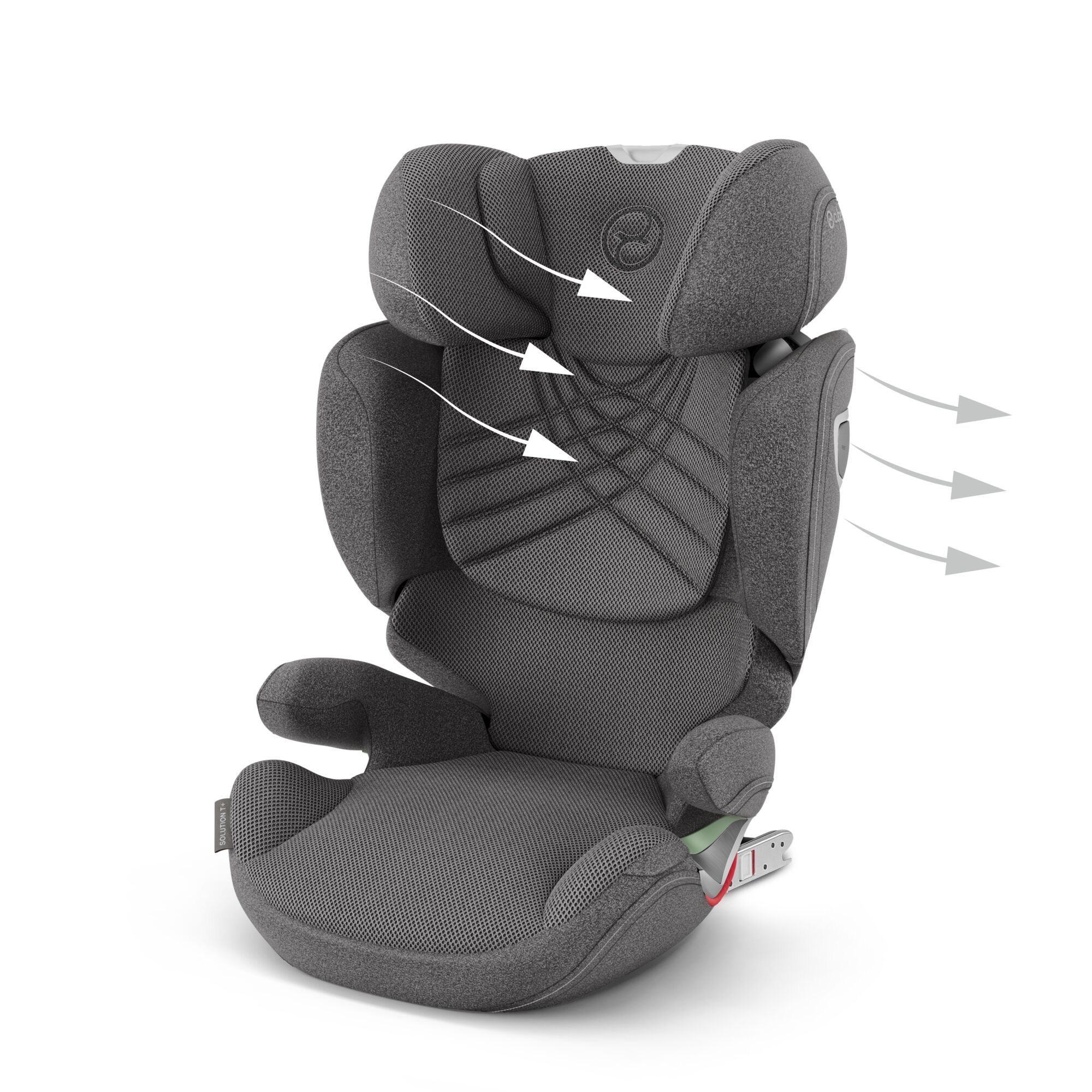 Автокресло Cybex Solution T i-Fix Mirage Grey Plus 3-12 лет (15-36 кг), трансформируется в бустер, Isofix, i-Size R129