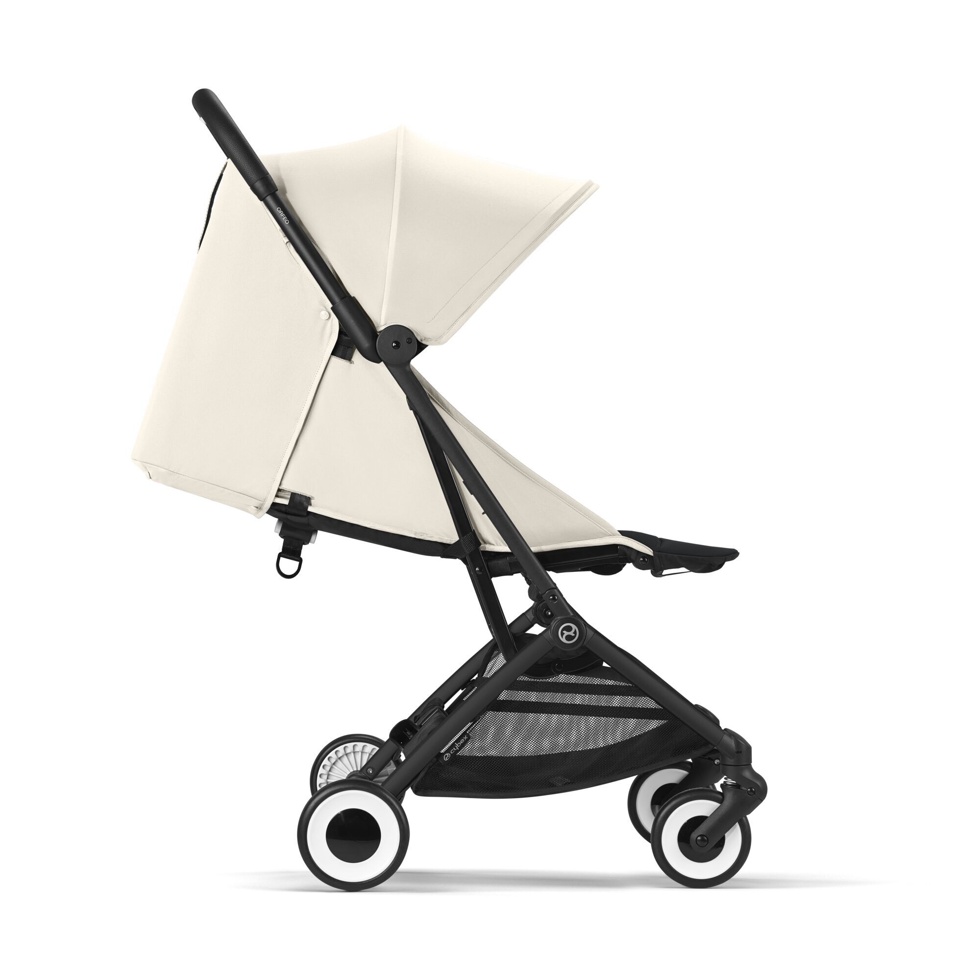 Прогулочная коляска Cybex Orfeo с дождевиком и бампером, BLK Canvas White