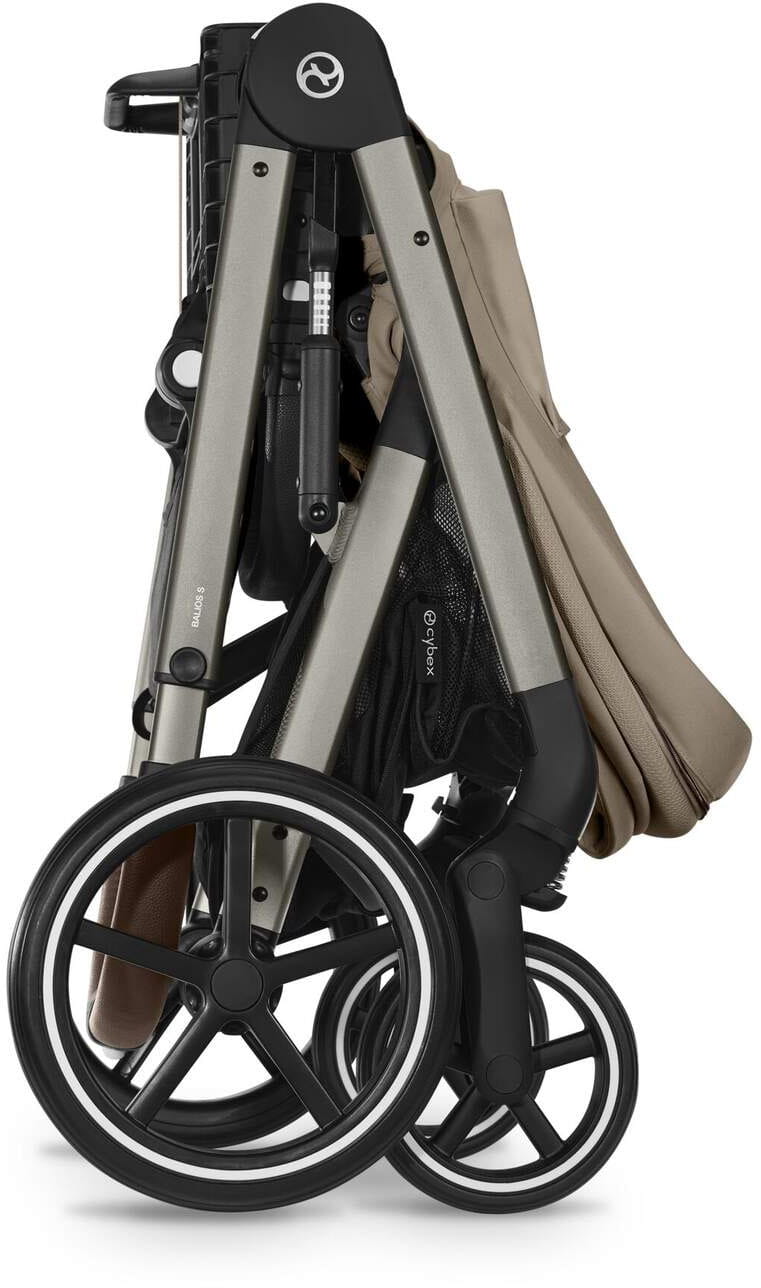 Cybex Balios S LUX NEW 3 в 1 Almond Beige 2025 с автокреслом Cybex Cloud T i-Size Plus Cozy Beige, с дождевиком и адаптерами