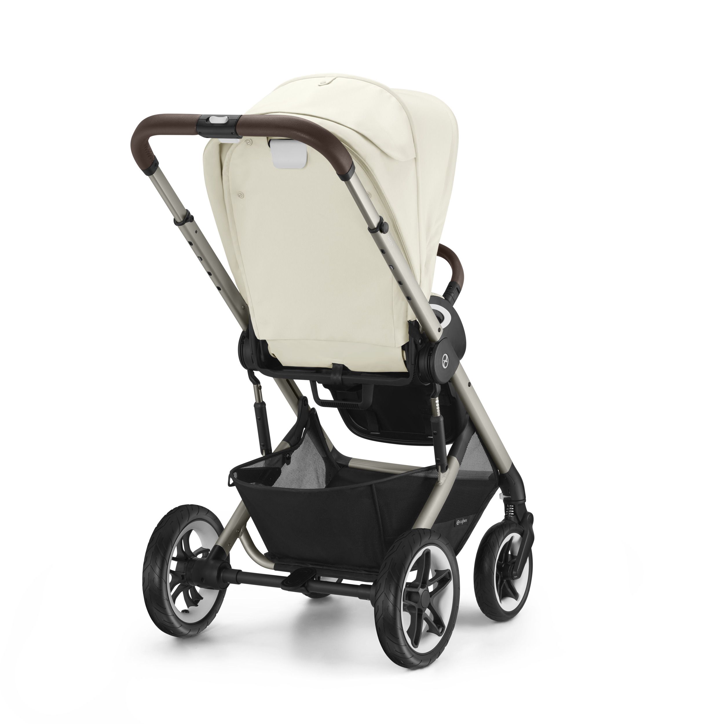 Коляска Cybex Talos S Lux BLK 2 в 1 цвет Seashell Beige в комплекте со спальным блоком Cot S и дождевиками